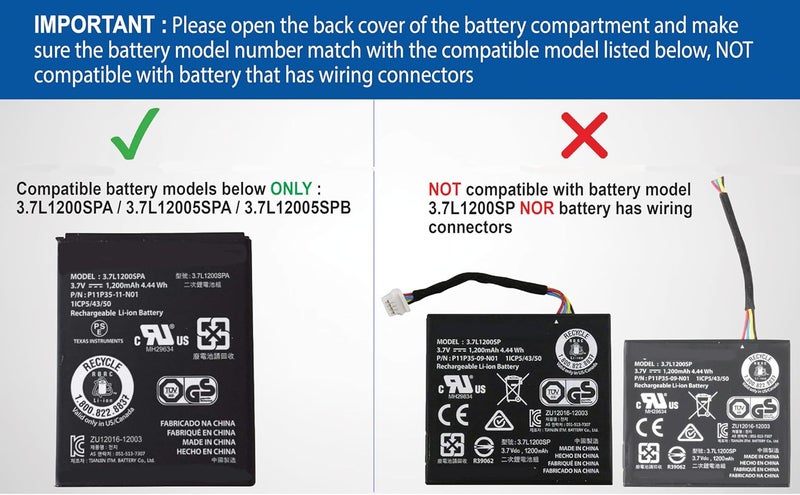 WirelessFinest TI-84 Plus CE Battery Replacement Fit Texas Instruments TI-84 Plus CE C Graphing Calculator, TI NSpire CX/CX II/CX CAS, P11P35-11-N01 & 3.7L12005SPA Battery, Fix Dead Power Issue & Error Validating OS - Image 3